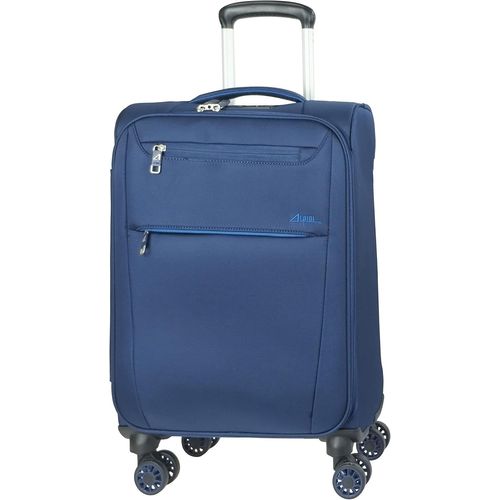 Valise Souple Cabine SVELTA 3.0 Garantie 2ANS Bagage Tissu Teflon Structure Ultra léger et Rigide (Bleu Marine (Blue),S Cabine Petite,55 x 38 x 20 cm,30L,1,9kg)