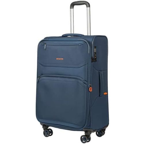 Valise Souple en Toile 4 Roues 66cm Menton Bleu