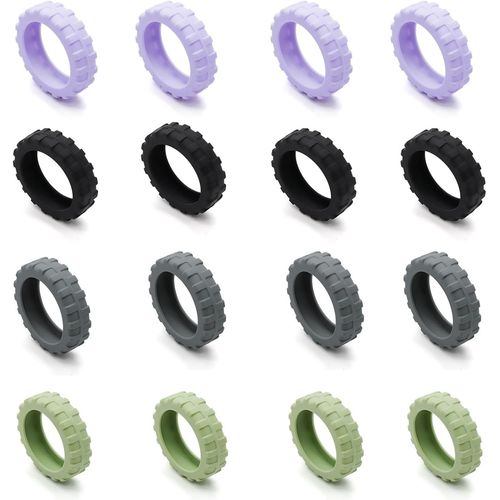 16Pièces Enjoliveur Roue Valise Housses de Protection de Roues Bagages Accessoires Bagages Protégez en Silicone Enjoliveur de roue de Bagage pour Bagages Réduisez Bruit Couverture Roues Valise