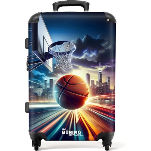 Valise Enfant,Grande Valise,Valise Enfant Garcon,Valise Enfant Roulette,Serrure TSA,Valise 23kg,Valise Garcon,Valise Grande Taille (67cm-72L),(Basket-ball-Bleu foncé)