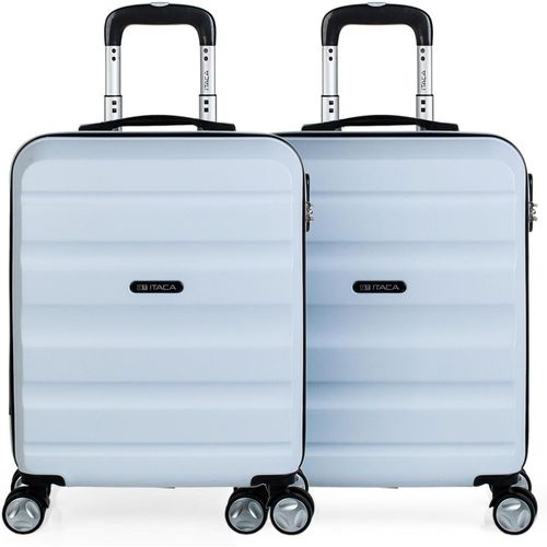 Valise Cabine 55x40x20,Valise Cabine,Valise À roulettes,Valise Roulette,Valise Rigide,Résistant,Légère,Blanc/Blanc