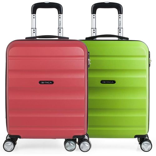 Valise Cabine 55x40x20,Valise Cabine,Valise À roulettes,Valise Roulette,Valise Rigide,Résistant,Légère,Corail/Pistache