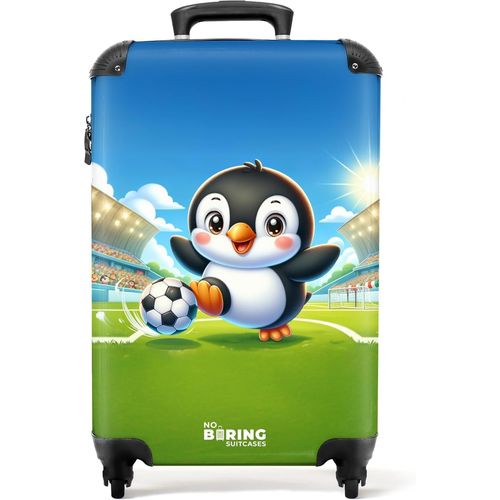 Valise Enfant,Valise Cabine,Valise Enfant Garcon,Bagages Enfant,Valise Enfant Roulette,Valise Garcon,Valise Cabine 55x35x25cm (Pingouin-Noir-Blanc)