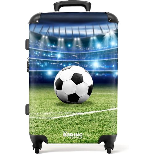 Valise Enfant,Grande Valise,Valise Enfant Garcon,Valise Enfant Roulette,Serrure TSA,Valise 23kg,Valise Garcon,Valise Grande Taille (67cm-72L),(Football-Vert)