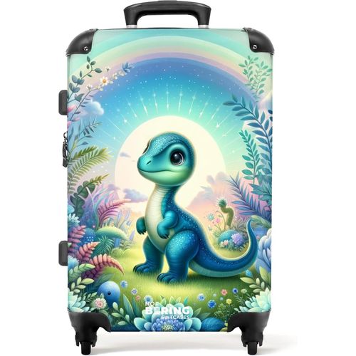 Valise Enfant,Grande Valise,Valise Enfant Garcon,Valise Enfant Roulette,Serrure TSA,Valise 23kg,Valise Garcon,Valise Grande Taille (67cm-72L),(Dino,Nature-Bleu)
