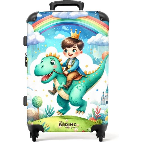 Valise Enfant,Grande Valise,Valise Enfant Garcon,Valise Enfant Roulette,Serrure TSA,Valise pour Enfant,Valise Grande Taille (67cm-72L),(Prince-Multicolore)
