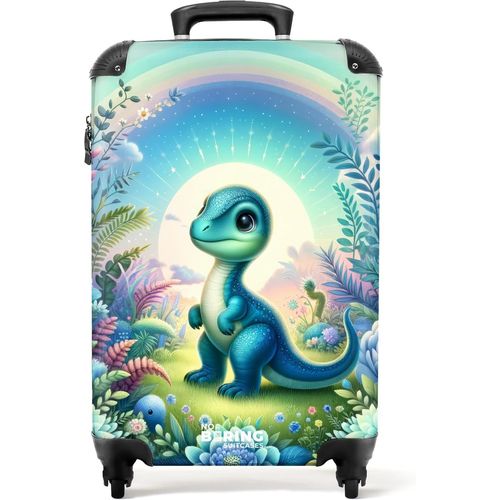Valise Enfant,Valise Cabine,Valise Enfant Garcon,Bagages Enfant,Valise Enfant Roulette,Valise Cabine Enfant Garcon,Valise Cabine 55x35x25cm (Dino,Nature-Bleu)