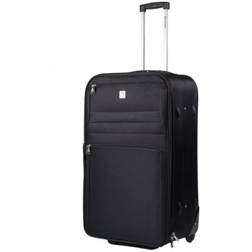 Valise Souple en Toile 75cm 2 Roues Noir