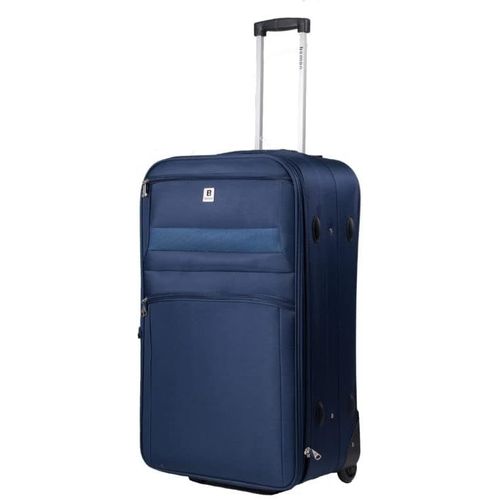 Valise Souple en Toile 75cm 2 Roues Bleu