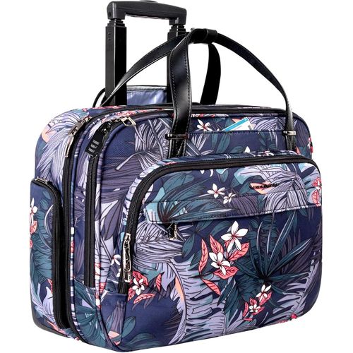 Sacoche à roulettes pour ordinateur portable pour femmes,sac de voyage à roulettes pouvant contenir un ordinateur portable de 15,6 pouces. Sacoche à roulettes étanche avec poches RFID.