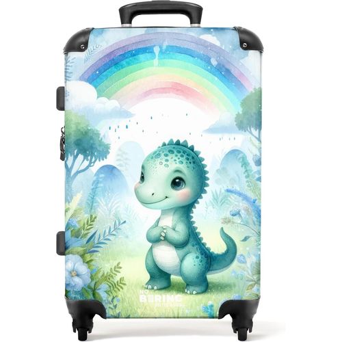 Valise Enfant,Grande Valise,Valise Enfant Garcon,Valise Enfant Roulette,Serrure TSA,Valise pour Enfant,Valise Grande Taille (67cm-72L),(Dino-Vert-Bleu)