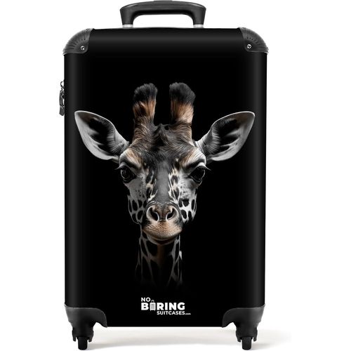 Valise Cabine 55x35x25cm,Bagages Cabine,Petite Valise Rigide,Suitcase à Roulettes (Girafe-Noir)