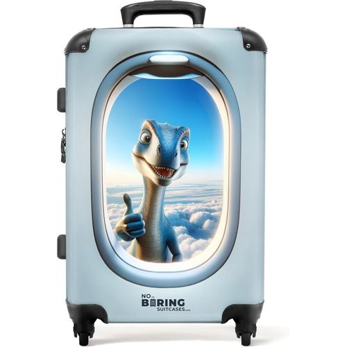 Valise Enfant,Grande Valise,Valise Enfant Garcon,Valise Enfant Roulette,Serrure TSA,Valise Voyage Enfant Garcon,Valise Grande Taille (67cm-72L),(Dino-Bleu Clair)