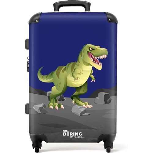Valise Enfant,Grande Valise,Valise Enfant Garcon,Valise Enfant Roulette,Serrure TSA,Valise 23kg,Valise pour Enfant,Valise Grande Taille (67cm-72L),(T-Rex-Bleu foncé)