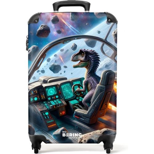 Valise Enfant,Valise Cabine,Valise Enfant Garcon,Bagages Enfant,Valise Enfant Roulette,Valise pour Enfant,Valise Cabine 55x35x25cm (Dino,Vaisseau Spatial-Bleu)