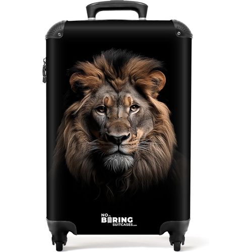 Valise Cabine,Valises,Bagages Cabine,Petite Valise,Valise Rigide,Valise Voyage,Suitcase,Valise Pas Cher,Valise Roulette,Valise Cabine 55x35x25cm (Lion-Marron)