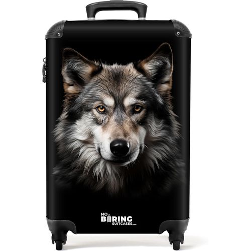 Valise Cabine,Valises,Bagages Cabine,Valise Pas Cher,Valise Rigide,Valise Voyage,Petite Valise,Suitcase,Valise Roulette,Valise Cabine 55x35x25cm (Loup-Gris)