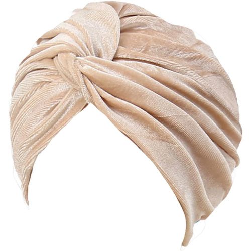 1 Bonnet Turban En Velours Stretch Pour Femme-Bonnet Turban Doux Et Chaud-Bijou De Tête-Bleu Marine.[P156]