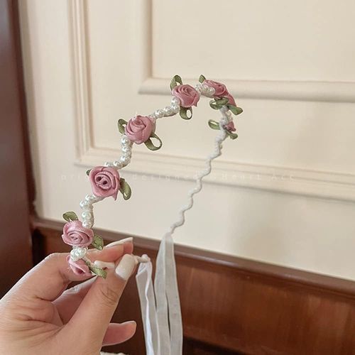 Serre-Tête Tendance Pour Femme Et Fille Avec Perles-Rose