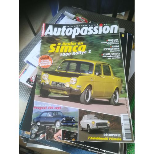 Autopassion 1 De 2005 Peugeot 403 Sept,Simca 1000 Rallye 2,Autobianchi Primula 65c,Citroen Type H,Peugeot 505 Turbo,Cabriolet,B2h,Citroen Gs,Fiat 124