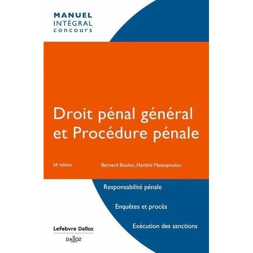 Droit Pénal Général Et Procédure Pénale