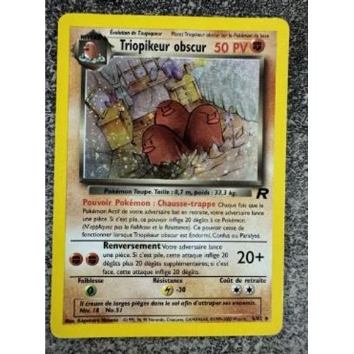 Pokémon Triopikeur Obscur 6 / 82 Holo Team Rocket Wizards