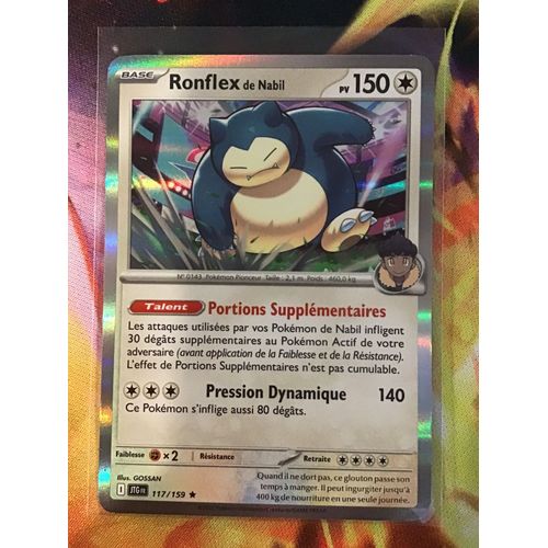 Carte Pokémon - Ronflex De Nabil - 117/159 - Holo-Rare - Ev9 Aventures Ensemble
