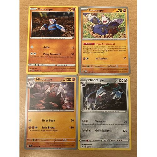 (2252) 2x Rototaupe + 2x Minotaupe (Pokemon) 