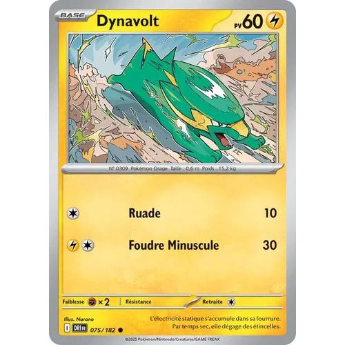 Carte Pokémon - Dynavolt - 075/182 - Ev10 Rivalités Destinées