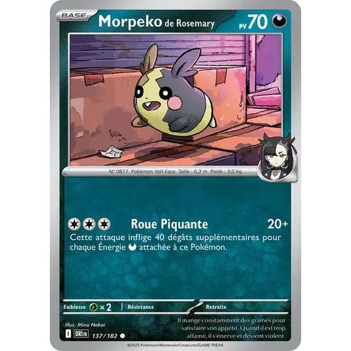 Carte Pokémon - Morpeko De Rosemary - 137/182 - Ev10 Rivalités Destinées