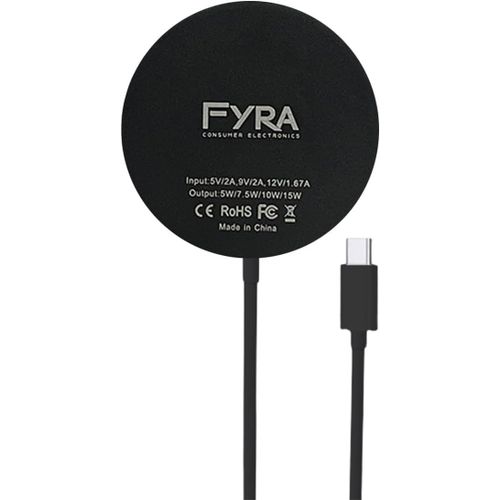 Chargeur Sans Fil Magnétique De 15 W Pour Iphone 15/15 Pro/15 Pro Max/14/13/12. Câble De Charge Vers Usb-C. Adaptateur Type C Vers Usb. (Noir, Sans Adaptateur)[Ind6171004]