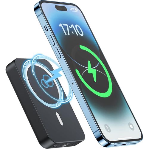 Batterie Externe Magnétique 10000mah Power Bank: Portable Powerbank Magnetic Sans Fil Chargeur Avec Pd 20w Câble Usb-C | Compatible Avec Iphone 15 14 13 12 Pro Promax | Noir[Ind6171062]