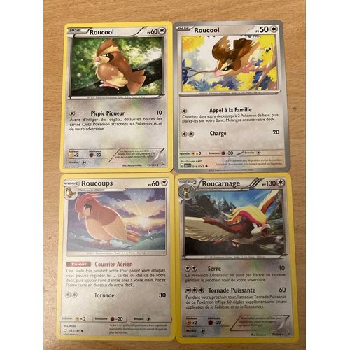 (109) 2x Roucool + Roucoups + Roucarnage (Pokemon) 