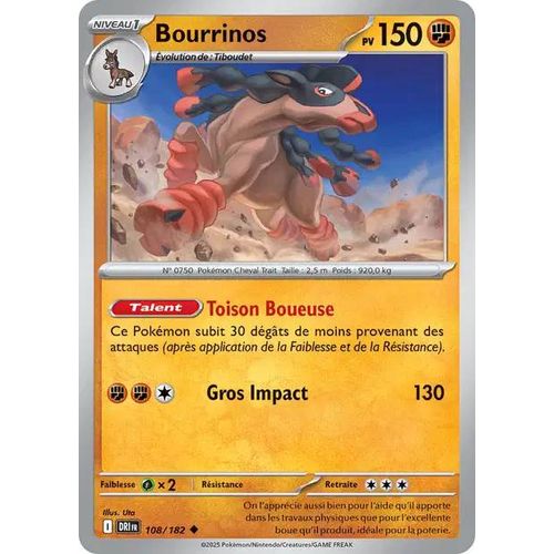 Carte Pokémon - Bourrinos - 108/182 - Ev10 Rivalités Destinées