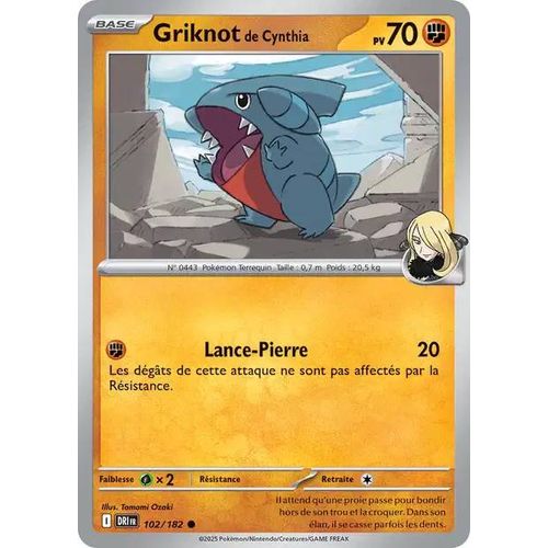 Carte Pokémon - Griknot De Cynthia - 102/182 - Ev10 Rivalités Destinées