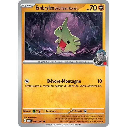 Carte Pokémon - Embrylex De La Team Rocket - 094/182 - Ev10 Rivalités Destinées