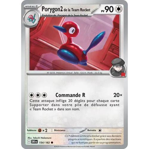 Carte Pokémon - Porygon 2 De La Team Rocket - 154/182 - Ev10 Rivalités Destinées