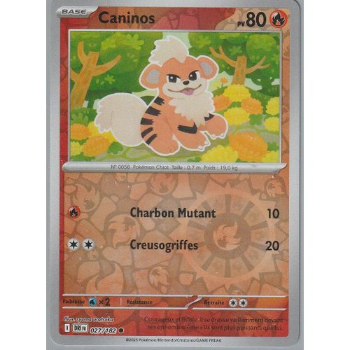 Carte Pokémon - Caninos - 027/182 - Reverse - Ev10 Rivalités Destinées