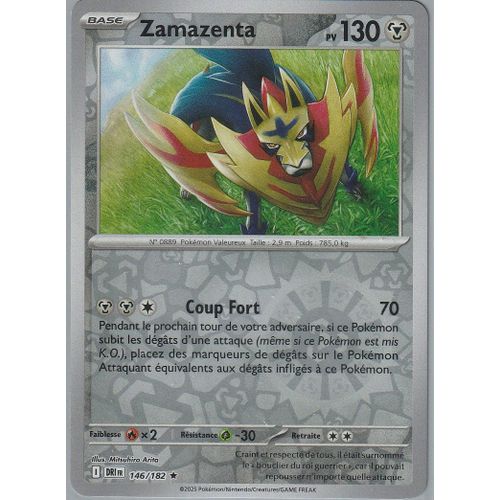 Carte Pokémon - Zamazenta - 146/182 - Holo-Reverse - Ev10 Rivalités Destinées