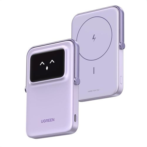 Uno Batterie Externe Magnétique Sans Fil Pliable 5000mah Power Bank Induction Usb C Charge Rapide Emoji Affichage Mode Veille Compatible Avec Magsafe Iphone 16 Plus Pro Max 15 14[Ind6170855]