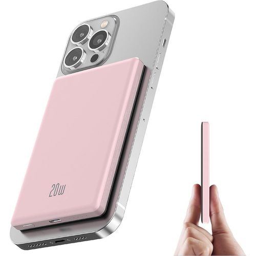 Batterie Externe Magnétique Sans Fil, 20w Petit Charge Rapide Power Bank 5000mah Avec Usb-C Entrée & Sortie Mini Chargeur Portable Compatible Avec Iphone 15/14/13/12 Serie[Ind6170840]