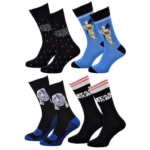 Chaussettes Pack Homme Disney Star Wars Pack 4 Paires Stw24