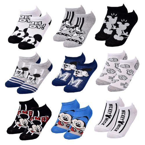Chaussettes Pack Garçon Disney Mickey Mouse Pack De 9 Paires Sneaker Surprise