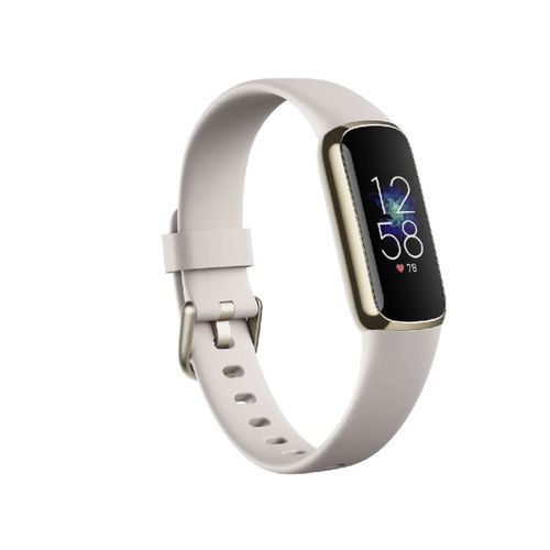 Bracelet Connecté Fitbit Luxe Bracelet Blanc Lunaire Et Acier Inoxydable