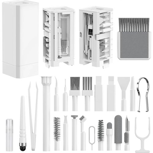 YEMAESRE-Kit De Nettoyage Pour Clavier 32 En 1 Avec , Kit De Nettoyage Multi-U Pour Iphone, Ipad, Ordinateur Portable, Pc, Airpods, Appareil Photo Et Plus, Accessoires De Nettoyage Mobiles Et