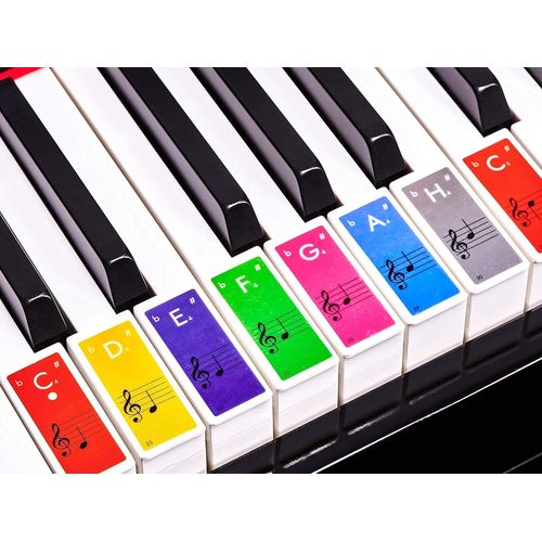 YEMAESRE-Jl-B52 Autocollant De Qualité Supérieure Pour Touches De Piano | Autocollant De Piano / Clavier Autocollant En Allemand Avec Instructions (Français Non Garanti) + E-Book | Pour Touches 49/61