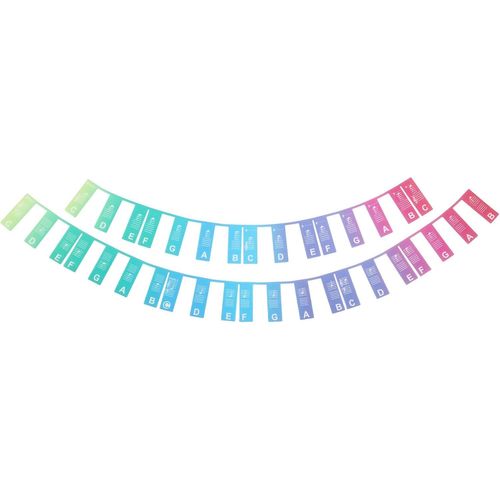 YEMAESRE-tiquette De Note De Clavier De Piano, 61 Touches En Silicone Amovibles, Pas Besoin D'Autocollants, Guide De Notes De Piano Pour Débutants, Couleur Arc-En-Ciel