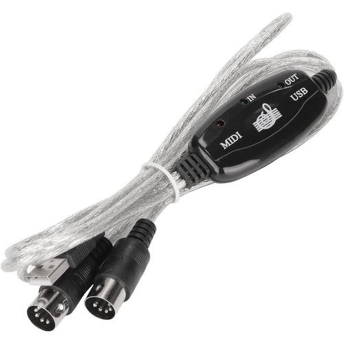 YEMAESRE-Convertisseur De Câble Midi Vers Usb Pc Vers Synthét ur Music Studio Clavier Interface Câble Plug Controller Câble Adaptateur 16 Canaux Ordinateur Portable Pr En Charge Et