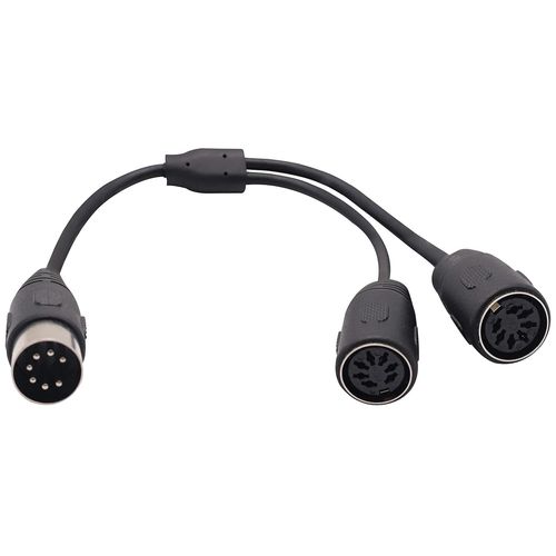 YEMAESRE-Câble Séparateur Din À 7 Broches 1 Adaptateur Mâle À 2 Femelles Pour Fiche Din Y Pour Système Stéréo,Compatible Avec Naim À Quatre Canaux (30 Cm / 1 Pi À 7 Broches)