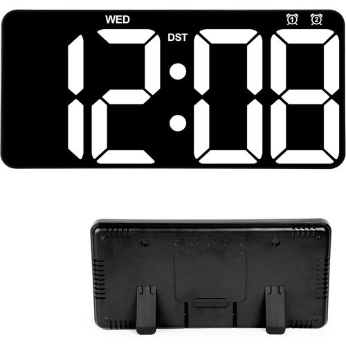 Yemaesre-Horloge Murale Numérique À Grand Écran, Horloge Murale De 14 Pouces Avec Date, Jour, Température, Réveil, Compte À Rebours, Réglage De La Luminosité, Horloge De Bureau Pour La Maison, Le Bur